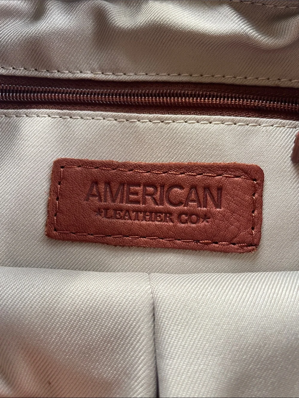 American Leather. Co  Soft Pebbled Leather Hobo Bag in Warm Brown Orangey